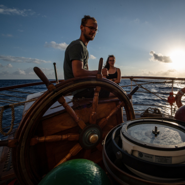 At the helm of Bark EUROPA