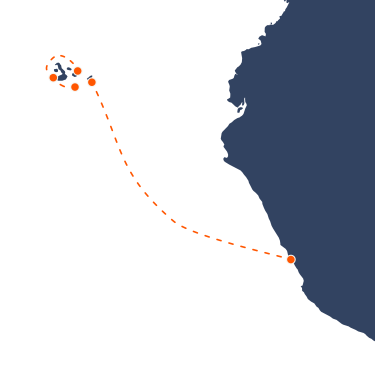 Map Route Callao - Galapagos