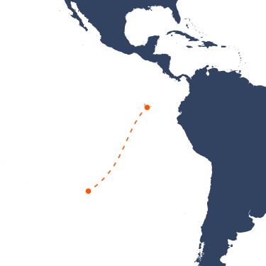 Map Route Galapagos - Easter Island