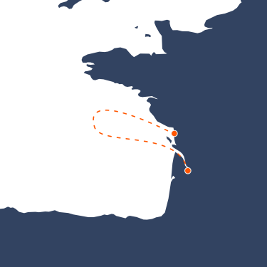 Route La Rochelle to Bordeaux