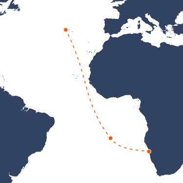 Map route Walvisbay - Horta.png