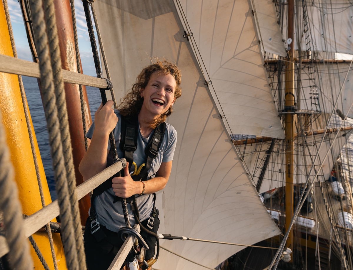 Bark EUROPA sailing by Fraser Edwards