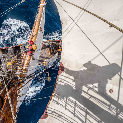 Climbing the rigging during your adventure