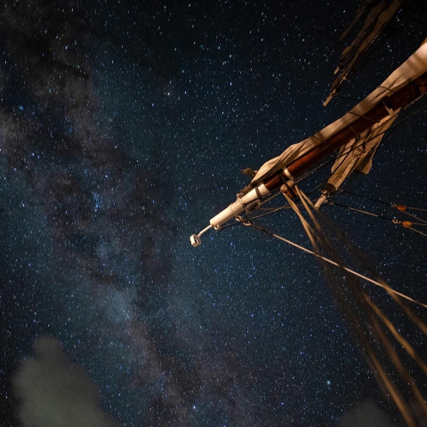 Milky Way from the deck while anchored at Raiatea by Andy Washington